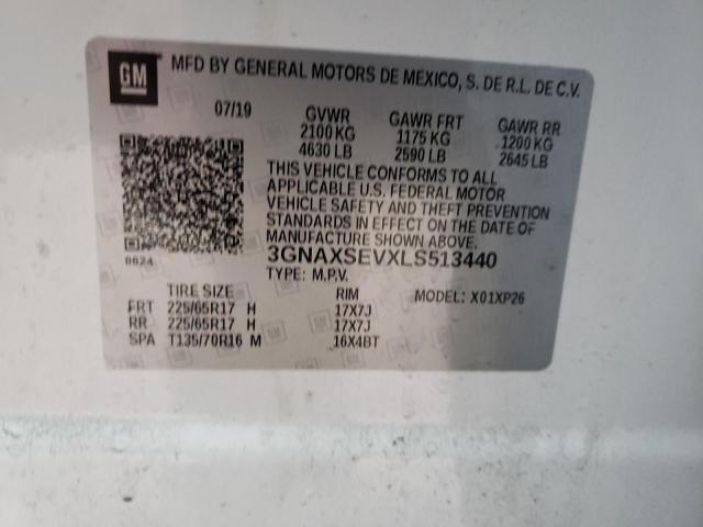 2020 CHEVROLET 10 3GNAXSEVXLS513440