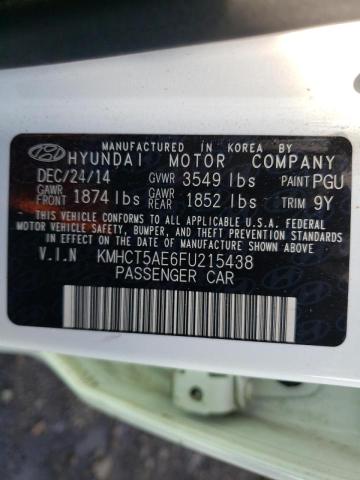 2015 HYUNDAI ACCENT GS KMHCT5AE6FU215438