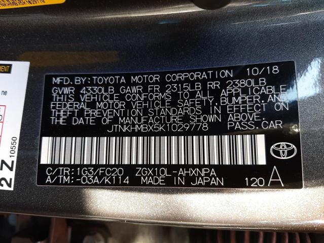 2019 TOYOTA C-HR XLE JTNKHMBX5K1029778