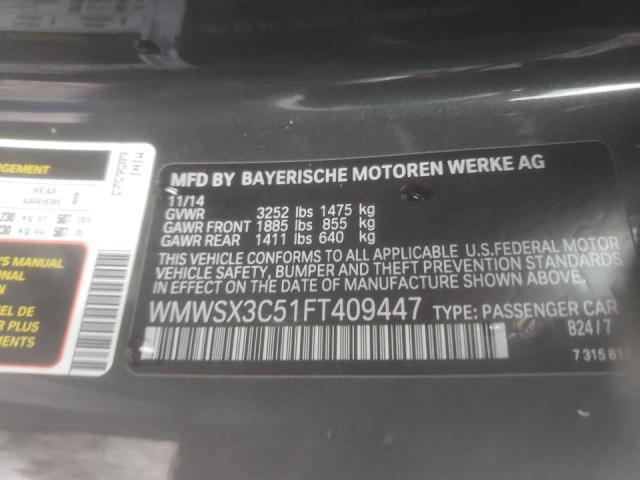 2015 MINI COOPER COU WMWSX3C51FT409447