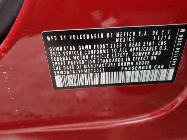 2017 VOLKSWAGEN JETTA S 3VW2B7AJ9HM272023