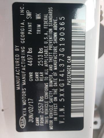 5XXGT4L37JG190365 KIA Optima Lx