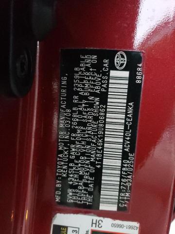 4T1BE46K19U806862 Toyota Camry Base 2009. Фото: 9