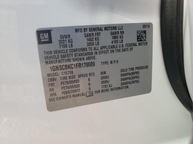 2015 CHEVROLET TAHOE C150 - 1GNSCBKC1FR178689
