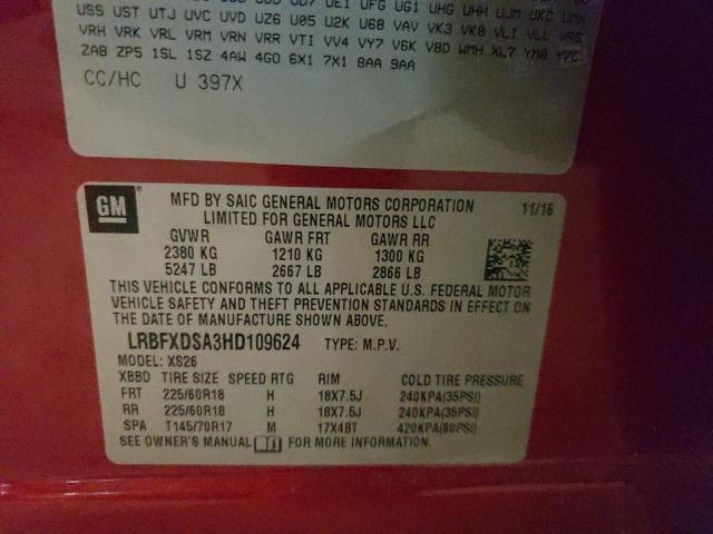 2017 BUICK ENVISION E LRBFXDSA3HD109624