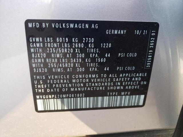 2021 VOLKSWAGEN ID.4 PRO S WVGUNPE20MP061802