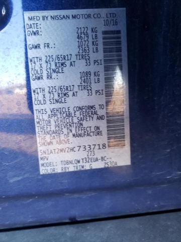 2017 NISSAN ROGUE SV 5N1AT2MV2HC733718