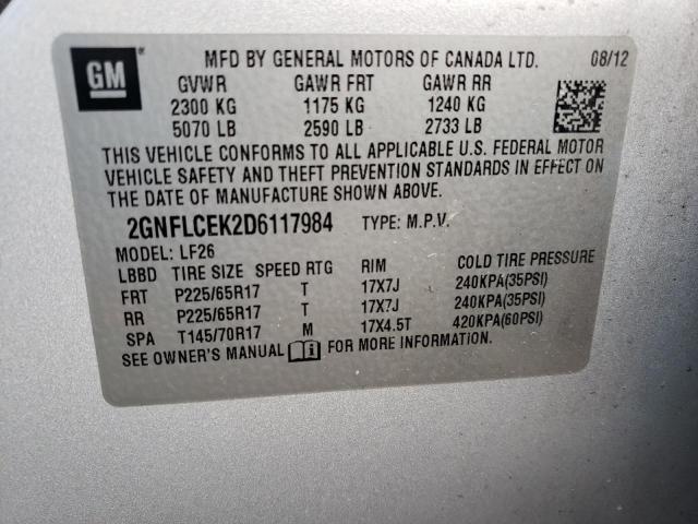 2013 CHEVROLET EQUINOX LS 2GNFLCEK2D6117984