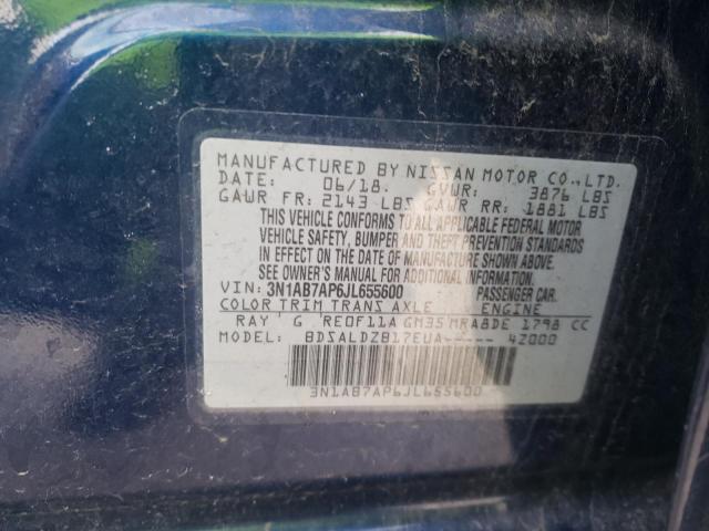 2018 NISSAN SENTRA S/S 3N1AB7AP6JL655600