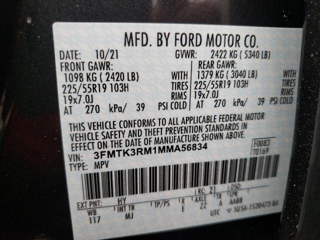 2021 FORD MUSTANG MA 3FMTK3RM1MMA56834