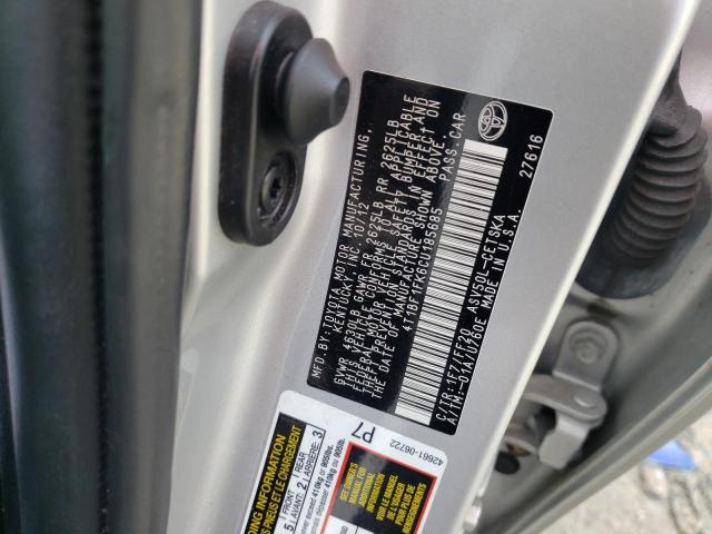 2012 TOYOTA CAMRY BASE - 4T1BF1FK6CU185685