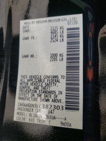 2020 NISSAN MAXIMA SL 1N4AA6DV3LC382303