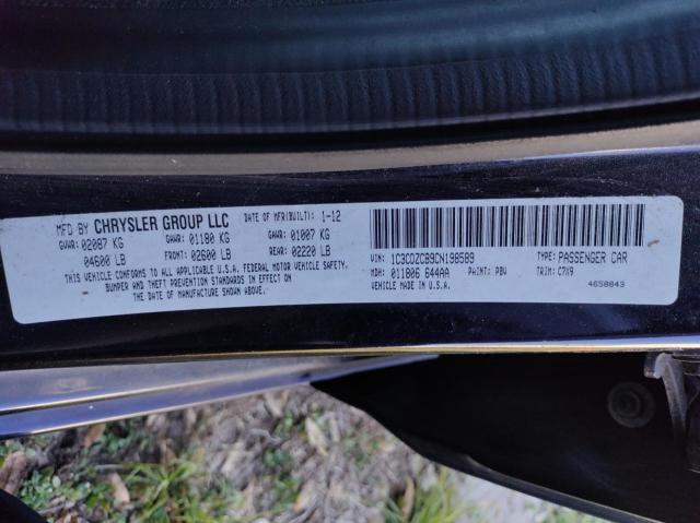 2012 DODGE AVENGER SX 1C3CDZCB9CN198589