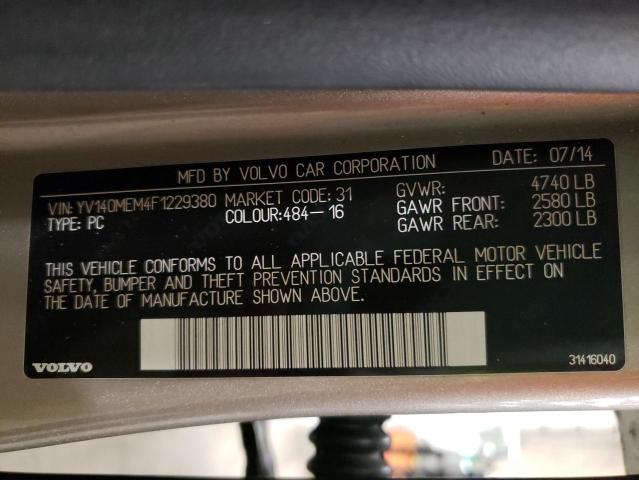2015 VOLVO V60 PLATIN YV140MEM4F1229380