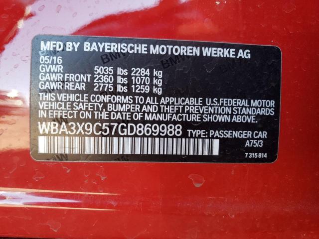 2016 BMW 335 XIGT WBA3X9C57GD869988