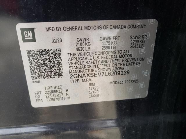 2020 CHEVROLET EQUINOX LS - 2GNAXSEV7L6209139