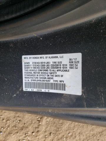 2018 HONDA ODYSSEY EL 5FNRL6H9XJB018397