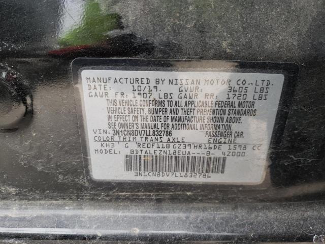 3N1CN8DV7LL832786 Nissan Versa S 2020. Фото: 9
