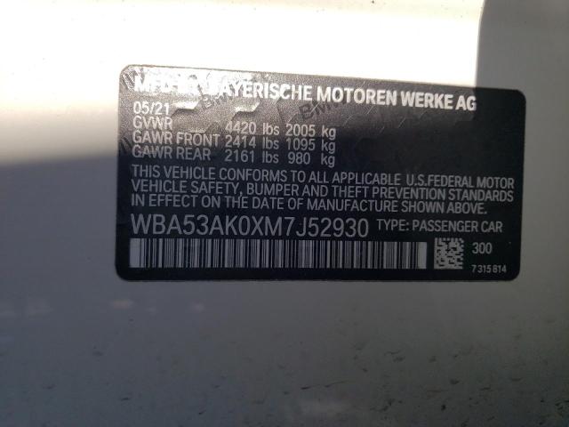 2021 BMW 228I WBA53AK0XM7J52930