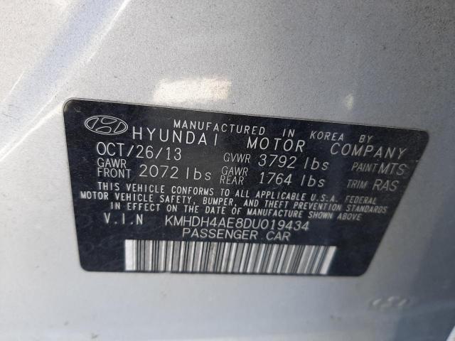 2013 HYUNDAI ELANTRA GL KMHDH4AE8DU019434
