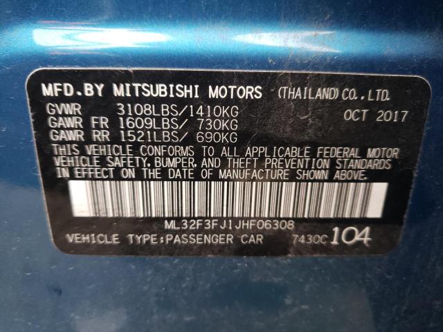 2018 MITSUBISHI MIRAGE ML32F3FJ1JHF06308