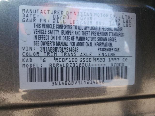 2020 NISSAN SENTRA S 3N1AB8BV9LY214648