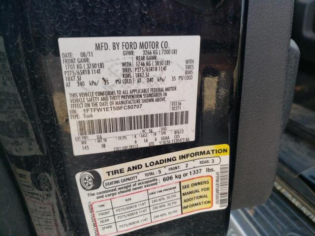 2011 FORD F150 SUPER - 1FTFW1ET5BFC50707