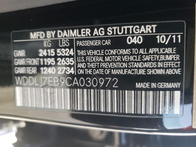 2012 MERCEDES-BENZ CLS 63 AMG WDDLJ7EB9CA030972