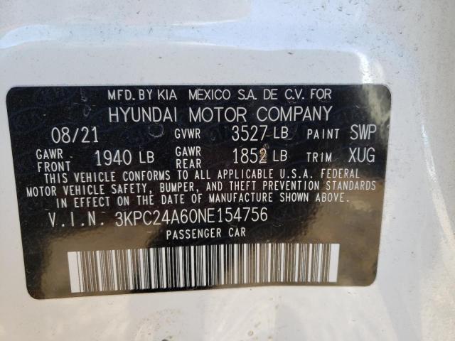 2022 HYUNDAI ACCENT SE 3KPC24A60NE154756