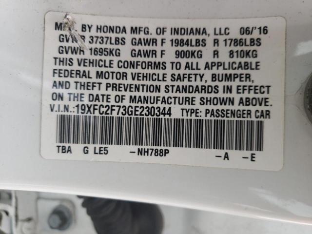 2016 HONDA CIVIC EX 19XFC2F73GE230344