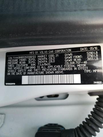 2017 VOLVO XC60 T6 DY YV449MRR2H2006122