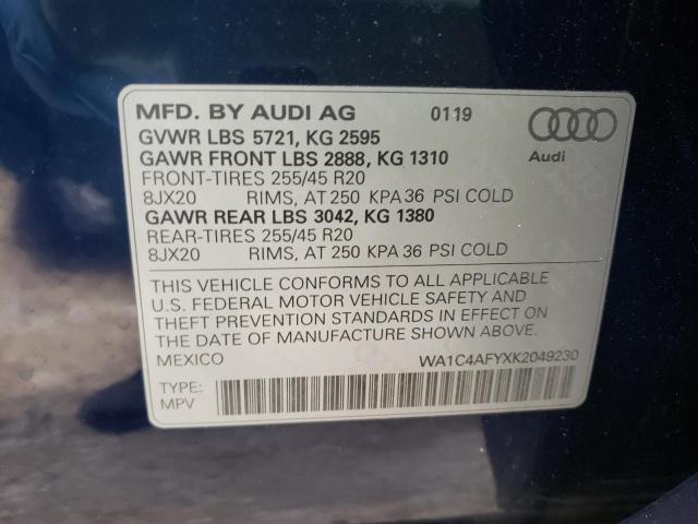 2019 AUDI SQ5 PRESTI WA1C4AFYXK2049230
