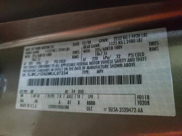 2021 LINCOLN CORSAIR 5LMCJ1D92MUL07234