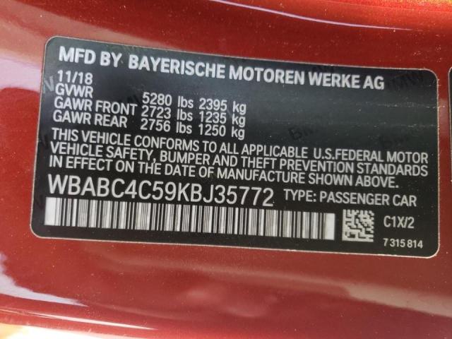 VIN WBABC4C59KBJ35772 2019 BMW 8 Series, M850XI no.10