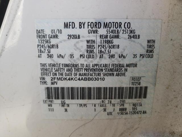 2010 FORD EDGE LIMIT 2FMDK4KC4ABB03010