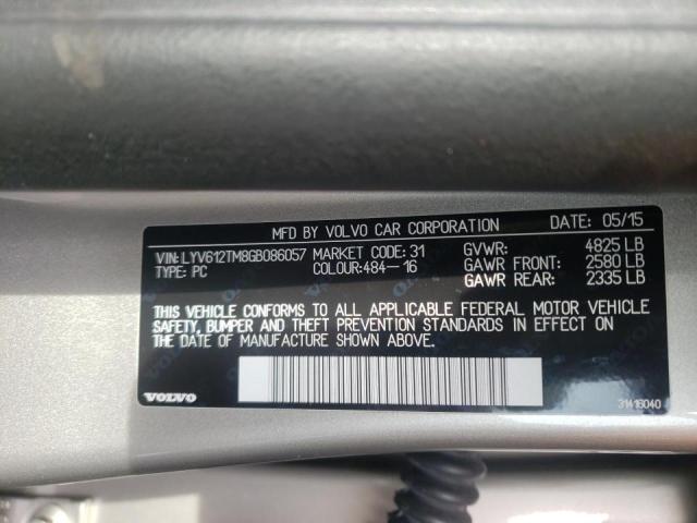 2016 VOLVO S60 PLATIN LYV612TM8GB086057