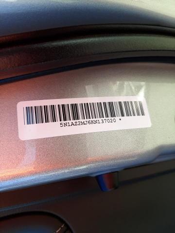 2019 NISSAN MURANO S 5N1AZ2MJ6KN137020