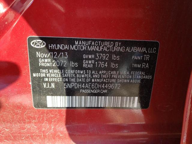 2013 HYUNDAI ELANTRA GL - 5NPDH4AE6DH449672