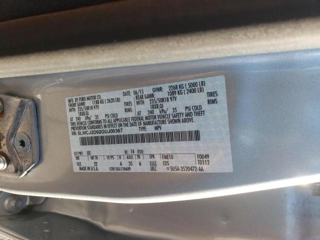 2016 LINCOLN MKC SELECT 5LMCJ2D92GUJ00367
