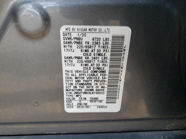 2020 NISSAN ROGUE S JN8AT2MV3LW138523