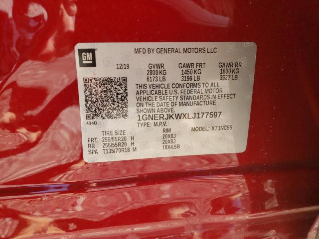2020 CHEVROLET TRAVERSE R 1GNERJKWXLJ177597
