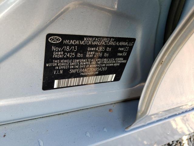 2014 HYUNDAI SONATA GLS 5NPEB4AC2EH854269