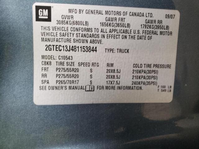 2GTEC13J481153844 Gmc Sierra C15 2008. Фото: 9