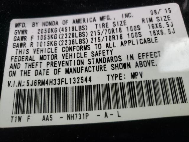 2015 HONDA CR-V LX 5J6RM4H33FL132544