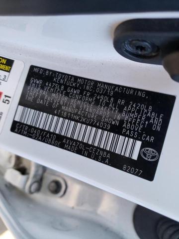 2019 TOYOTA CAMRY L 4T1B11HK3KU774039