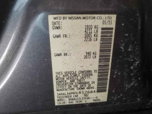 2015 NISSAN ALTIMA 2.5 1N4AL3AP4FC452684