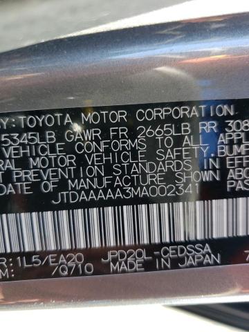 2021 TOYOTA MIRAI XLE JTDAAAAA3MA002341