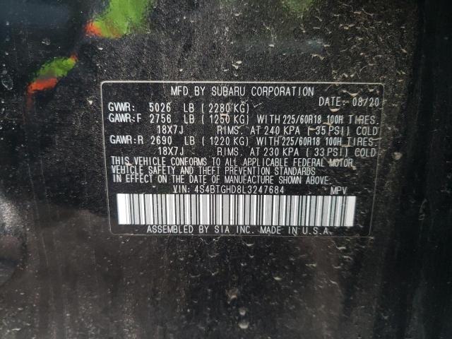 2020 SUBARU OUTBACK ON 4S4BTGHD8L3247684