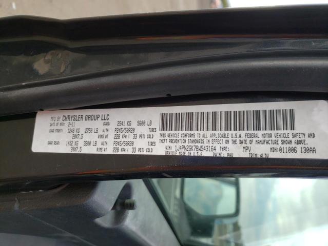 2011 JEEP LIBERTY SP 1J4PN2GK7BW543164