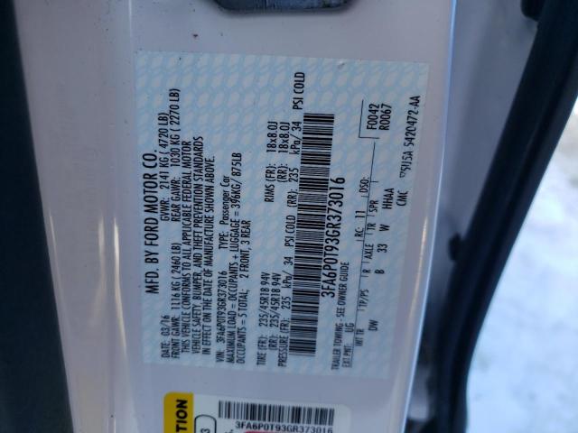 3FA6P0T93GR373016 Ford Fusion Se 2016. Фото: 9